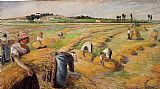 Camille Pissarro Wall Art - The Harvest 1882